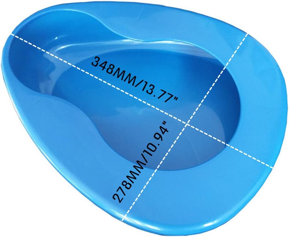 Contoured Bedpan - Heavy Duty Bed Pan for Females and Men - For Hospital or Home Use of the Elderly and Bedridden Patients